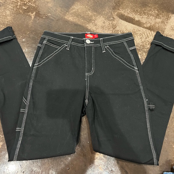 Dickies Black Pants with White Stitching - Picture 2 of 3